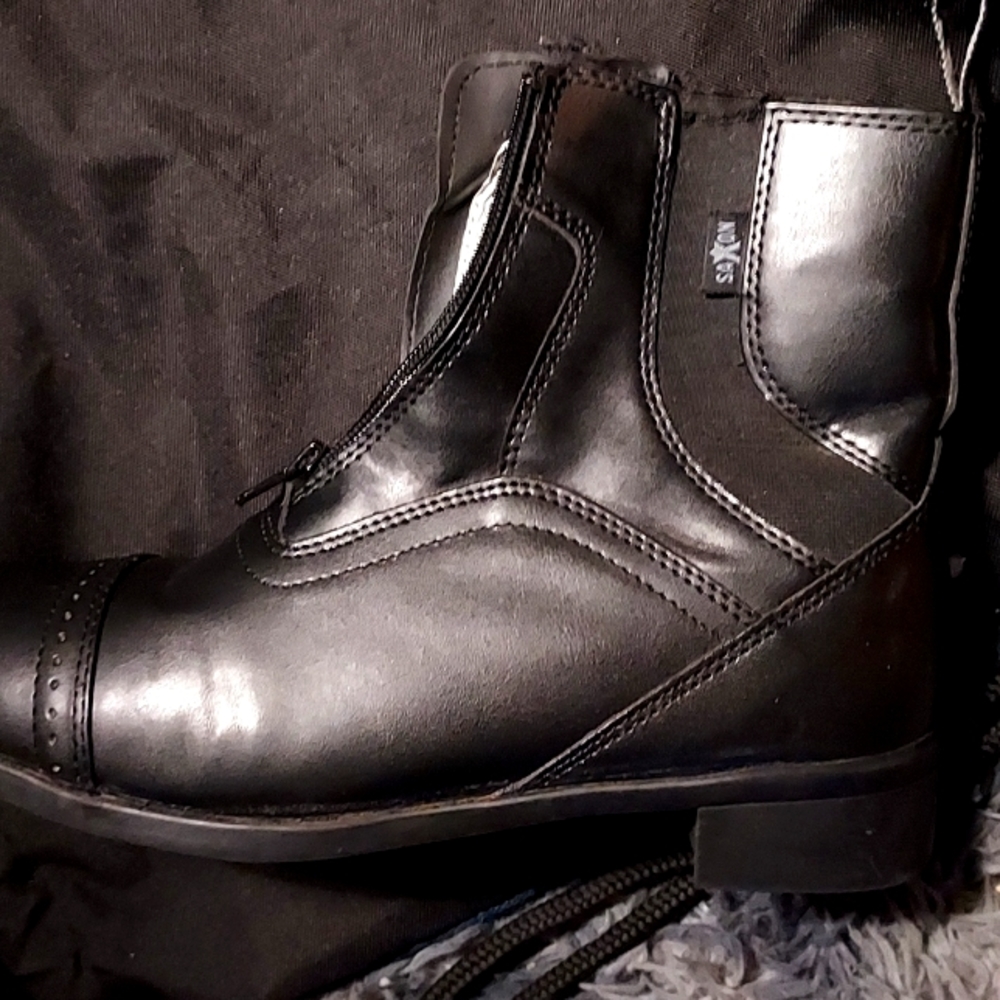 Saxon Boys/Girls Syntovia Zip Paddock Boots